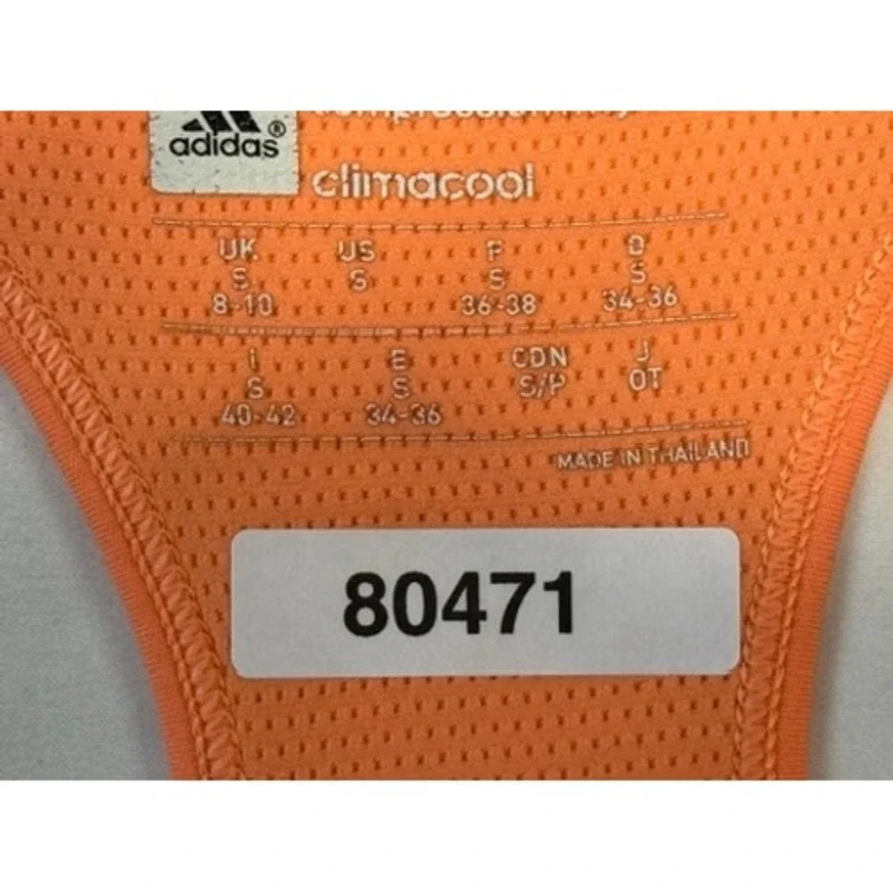 Adidas Techfit Climacool Sports Bra Womens Small Coral Orange Racerback S00520